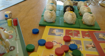 sheep and buttons and boards