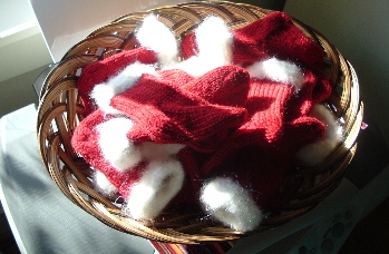 basket of tiny stockings