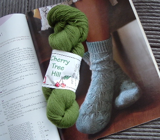 loden and the embossed leaf socks