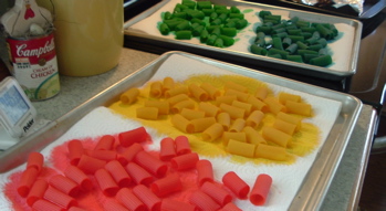 colorful macaroni