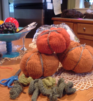 pumpkins on the table