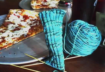 sock and delicious pizza