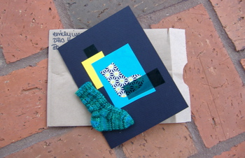 wee tiny sock and card