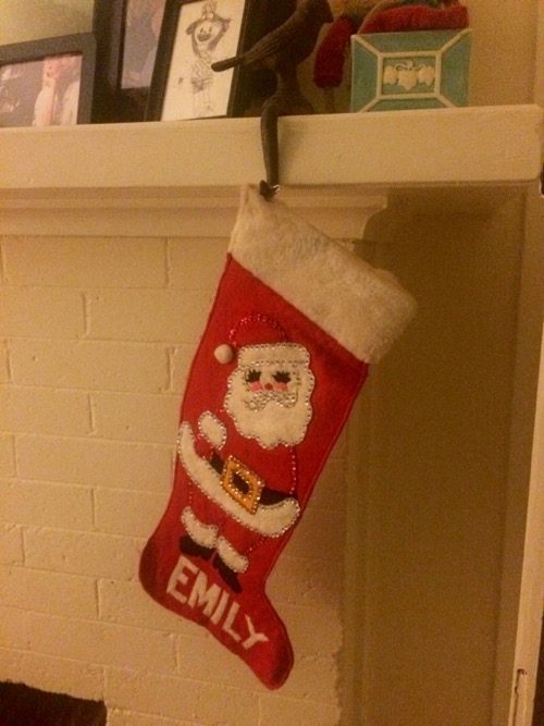 This is the Stocking of My Youth (my mom made it).